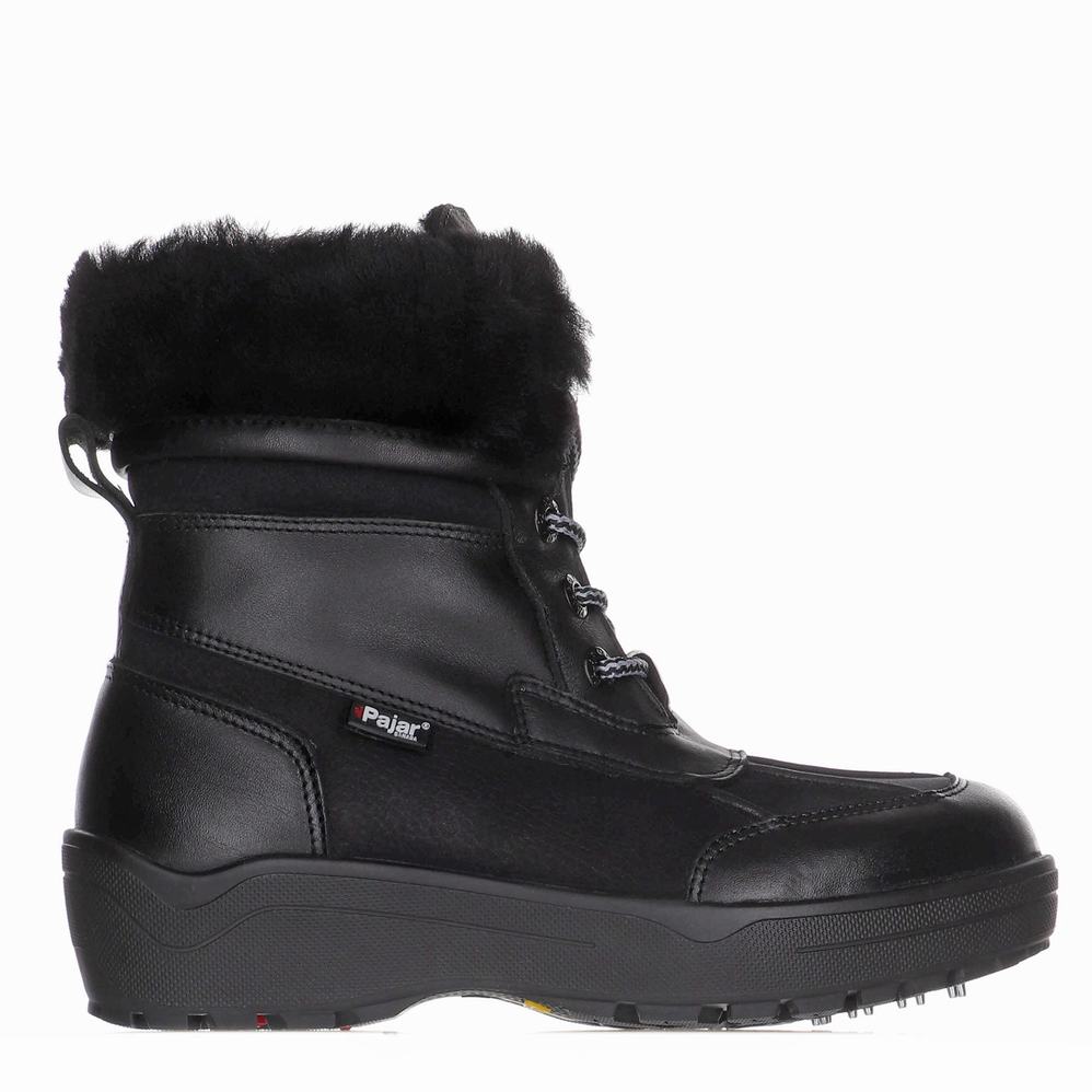 Black Women's Pajar Kelly P Ice Gripper Snow Boots | RDB5480JE