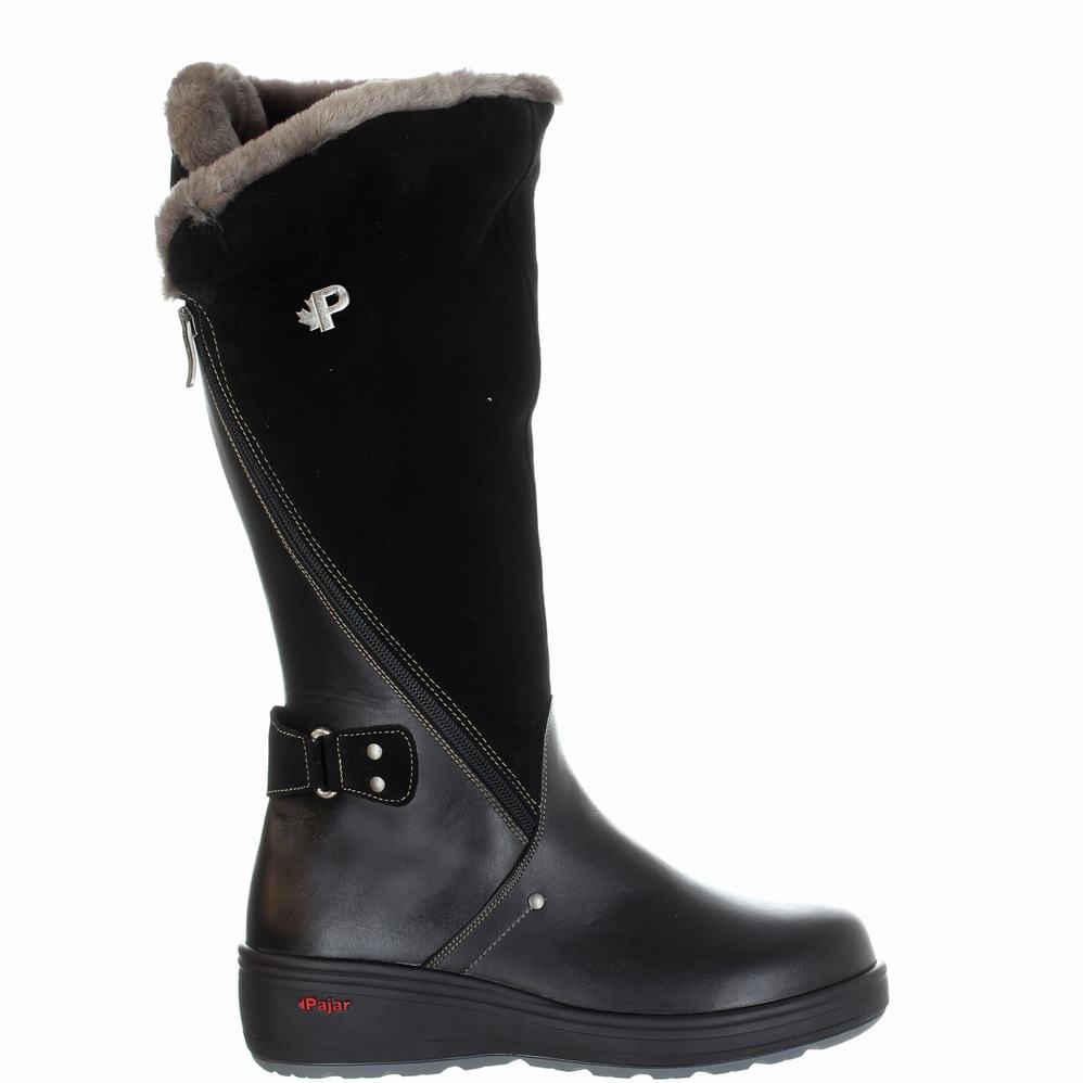 Black Women's Pajar London N Ice Gripper Snow Boots | YXI5848YG