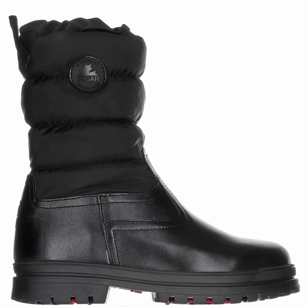 Black Women's Pajar Madson Ice Gripper Snow Boots | IKV3333JX