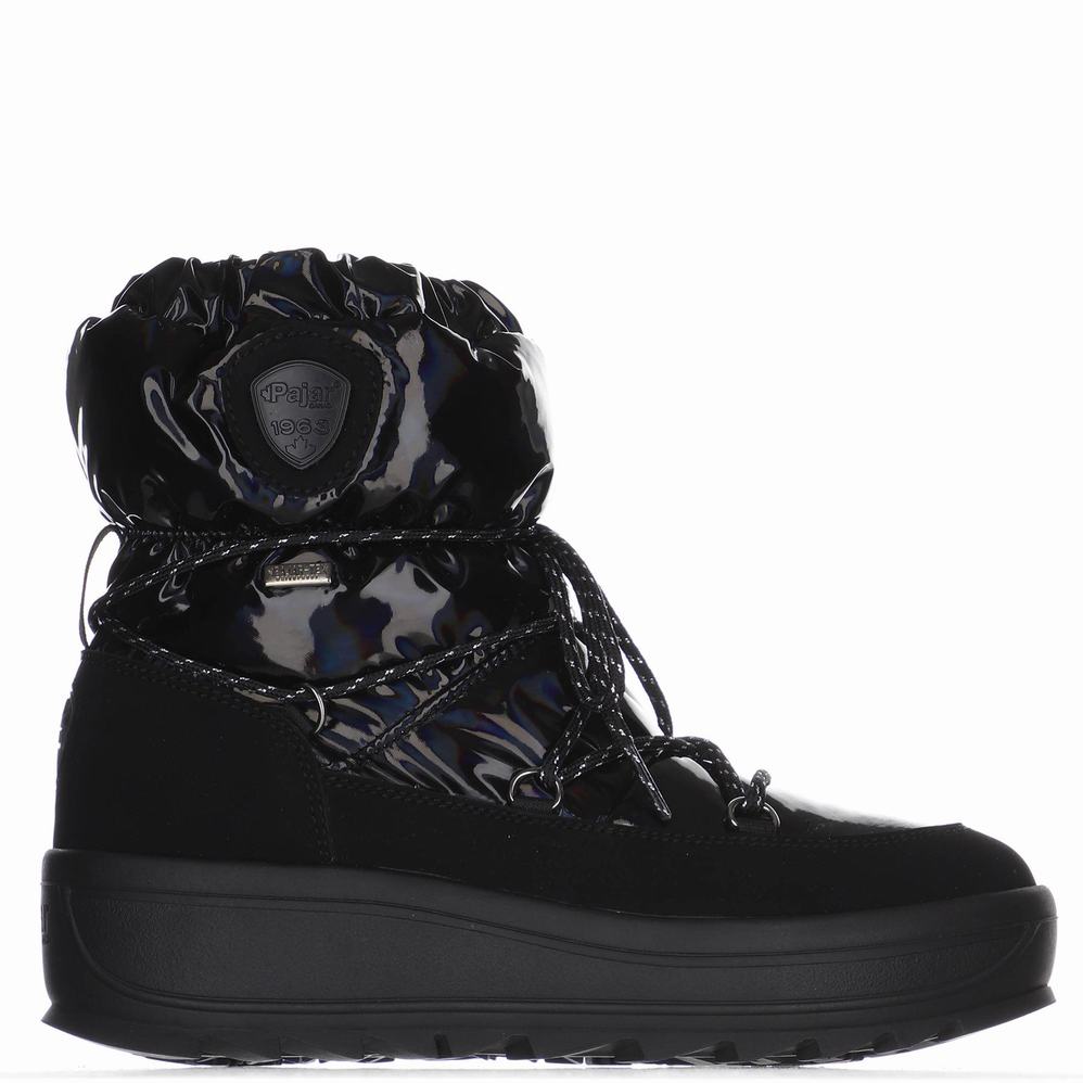 Black Women's Pajar Taya Nylon Ice Gripper Snow Boots | ULE447EE