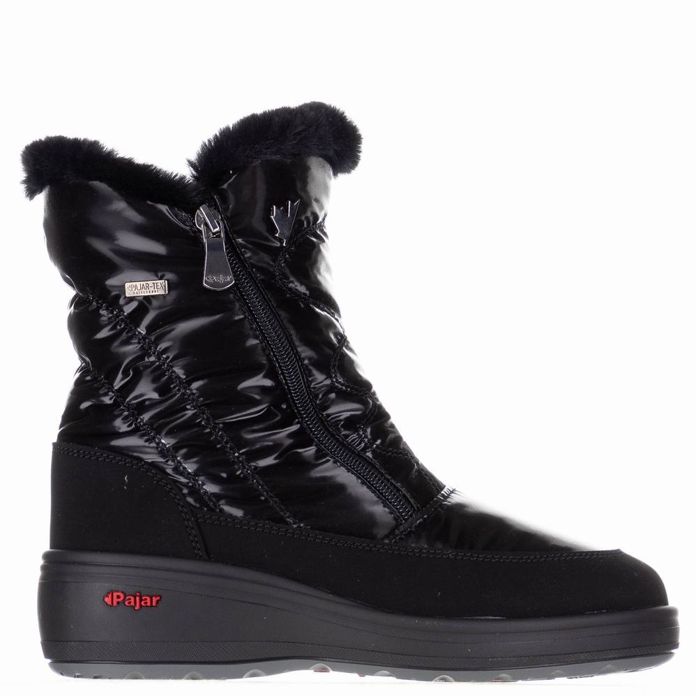 Black Women's Pajar Veronica 2.0 Ice Gripper Snow Boots | NJY684CV