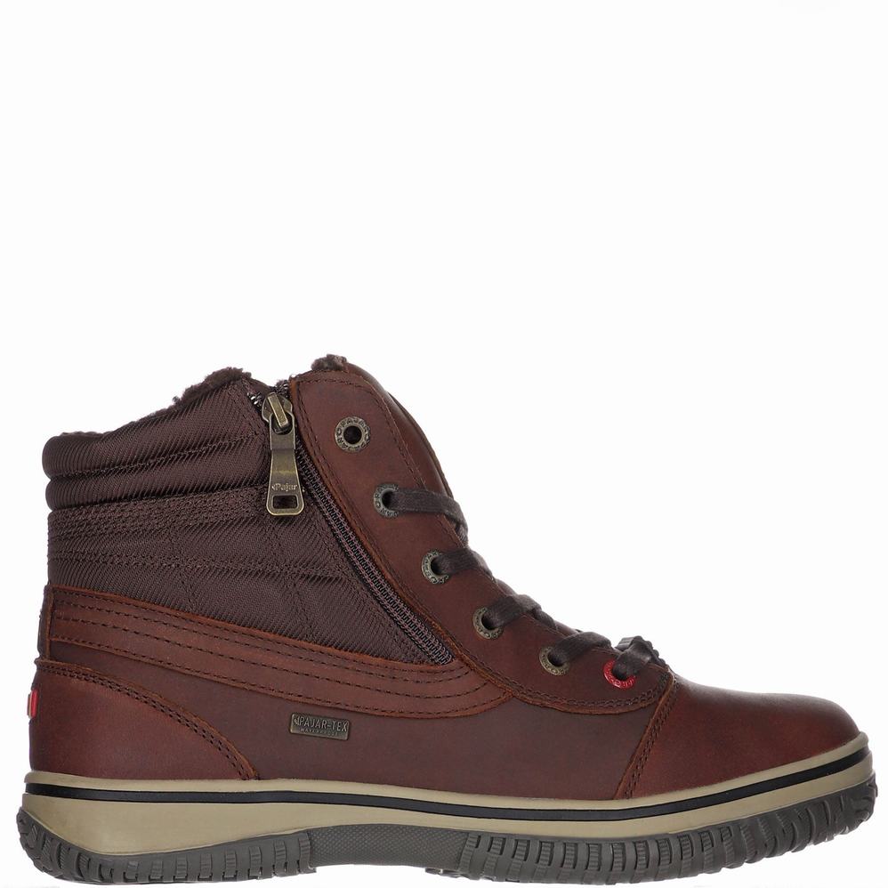 Brown Men's Pajar Tavin Ice Gripper Winter Boots | CHX949SC