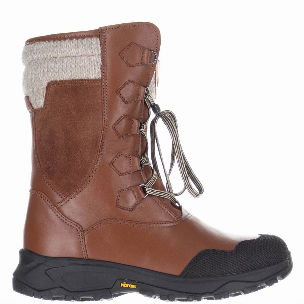 Brown Women's Pajar Marianne Ice Gripper Snow Boots | QVD5025UT