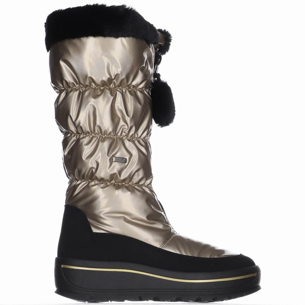 Gold Women's Pajar Toboggan 2.0/Hologram Ice Gripper Snow Boots | XSZ6413LA