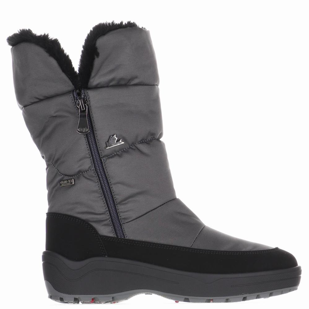 Grey Women's Pajar Valentina Ice Gripper Snow Boots | YIC7081KC