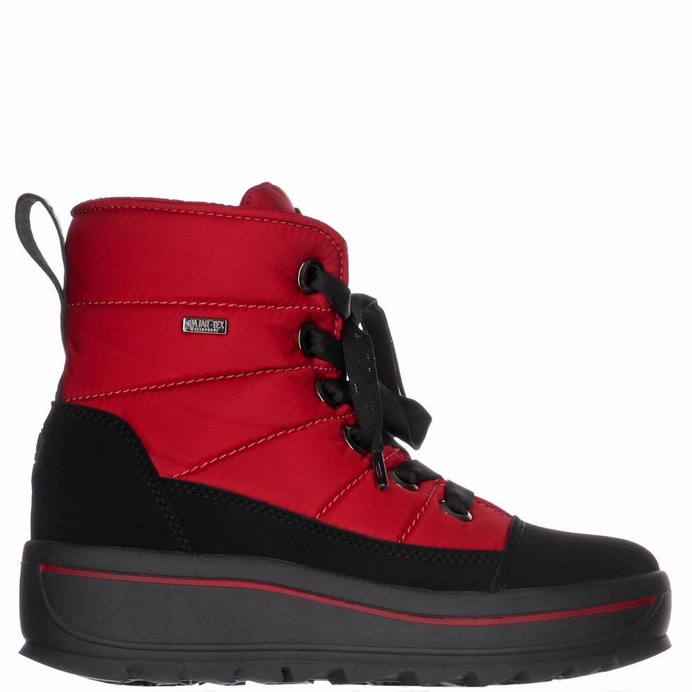 Red Black Women's Pajar Tyra Ice Gripper Snow Boots | LYF4467AM