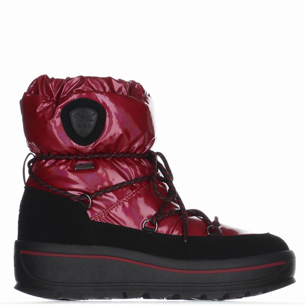 Red Women's Pajar Taya Nylon Ice Gripper Snow Boots | BAK504RX