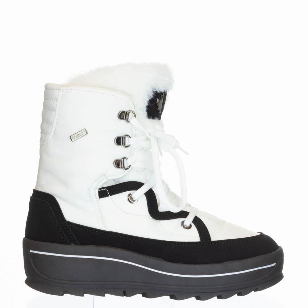 White Women's Pajar Tacey Low 2.0 Ice Gripper Snow Boots | ISS6054ER